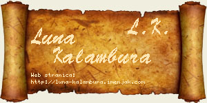 Luna Kalambura vizit kartica